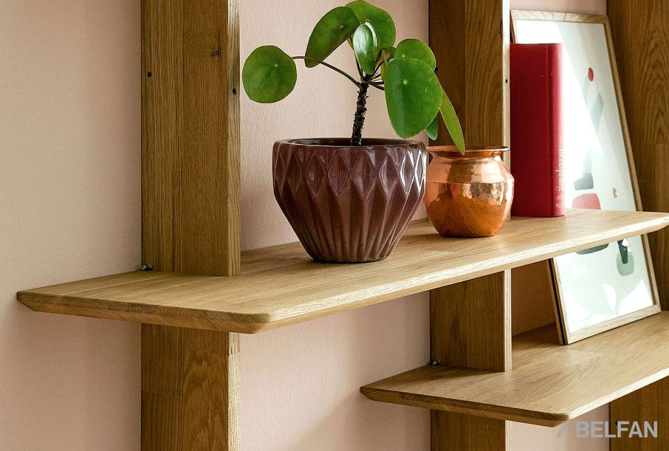 Стеллаж навесной "Арт" массив дуба 2