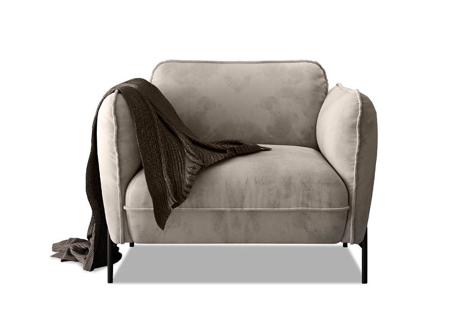 "Алекс" кресло; нераскл.; 12; металл/цвет; начальная группа ткани