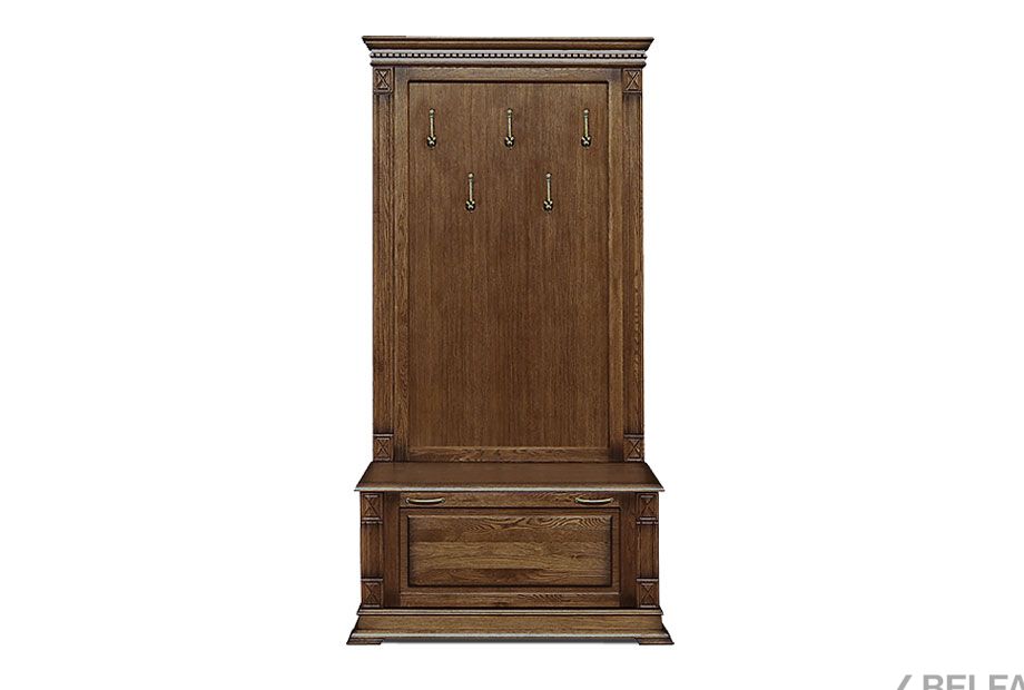 Тумба с вешалкой "Верди Люкс" 06 массив и шпон дуба 1