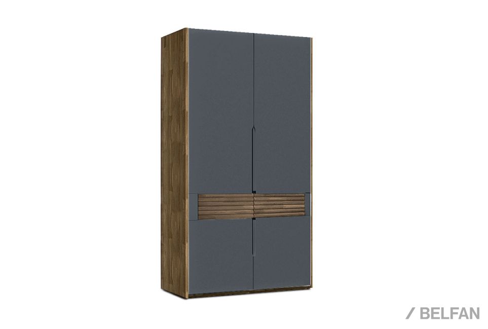 Шкаф для одежды 2-х дверный "Уоллстрит" массив дуба, МДФ 1