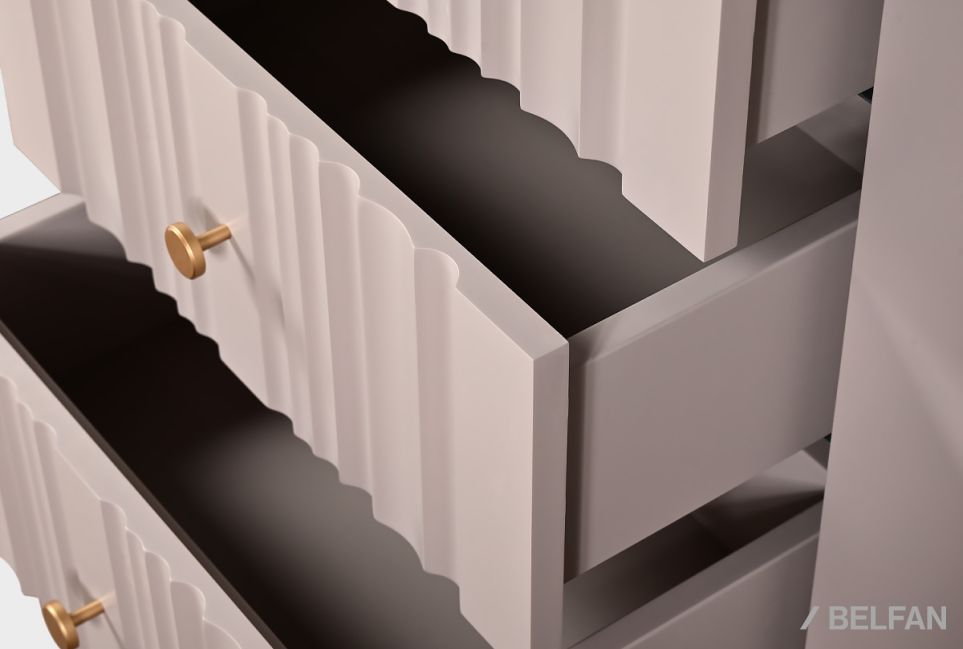 Тумба "Меридиан" 3 (с ящиками) массив дуба, МДФ 4