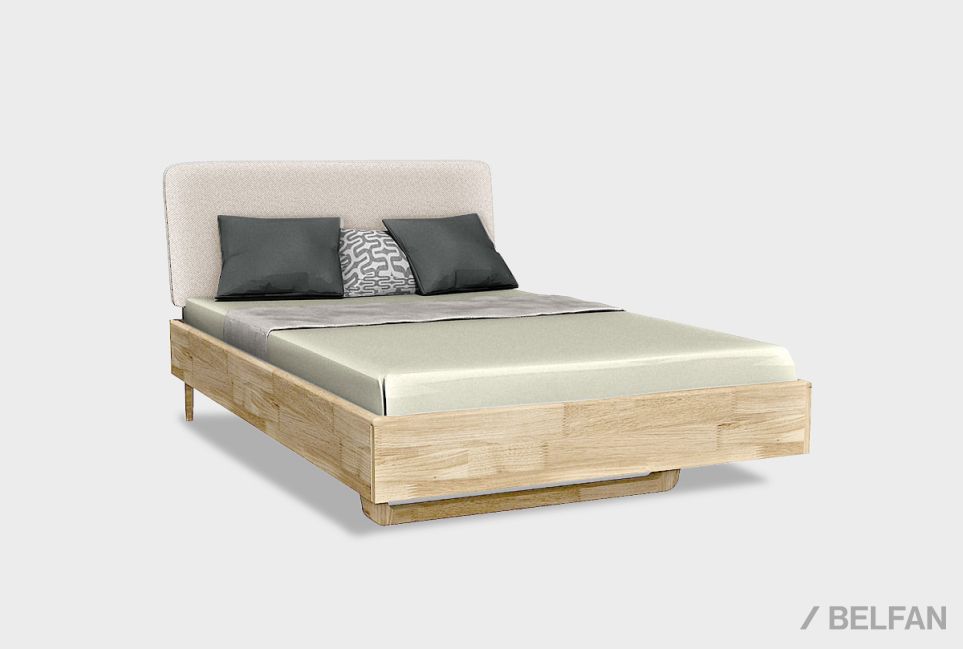 Кровать "Уоллстрит" (мягкое изголовье) массив дуба 1