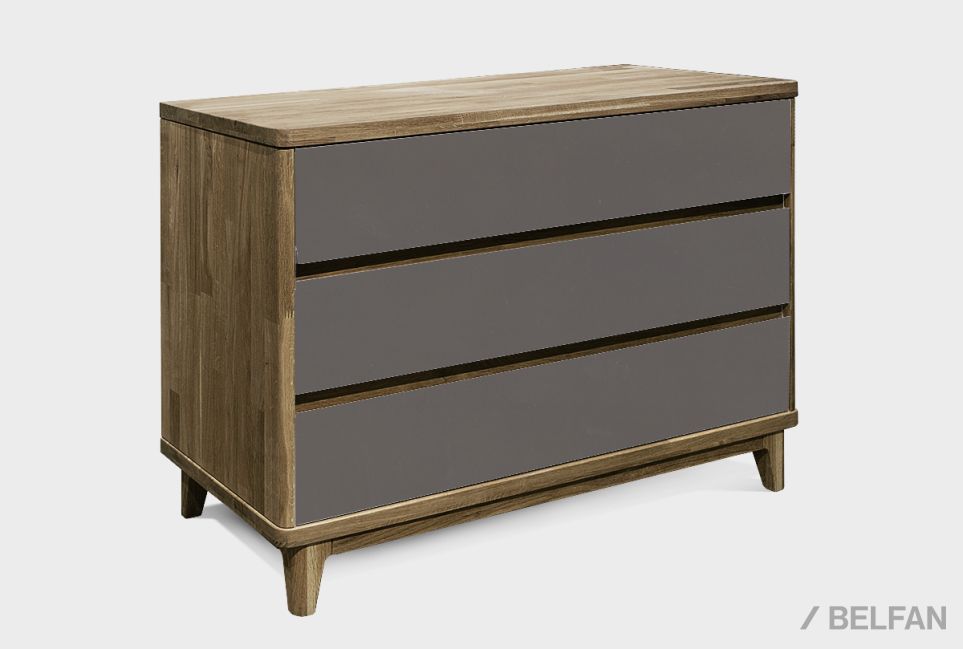 Комод "Уоллстрит" 3 массив дуба, МДФ 1