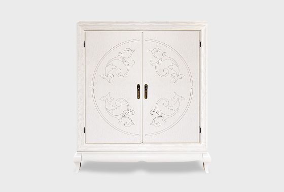 Тумба "Соната" высокая (декор) массив и шпон дуба 11