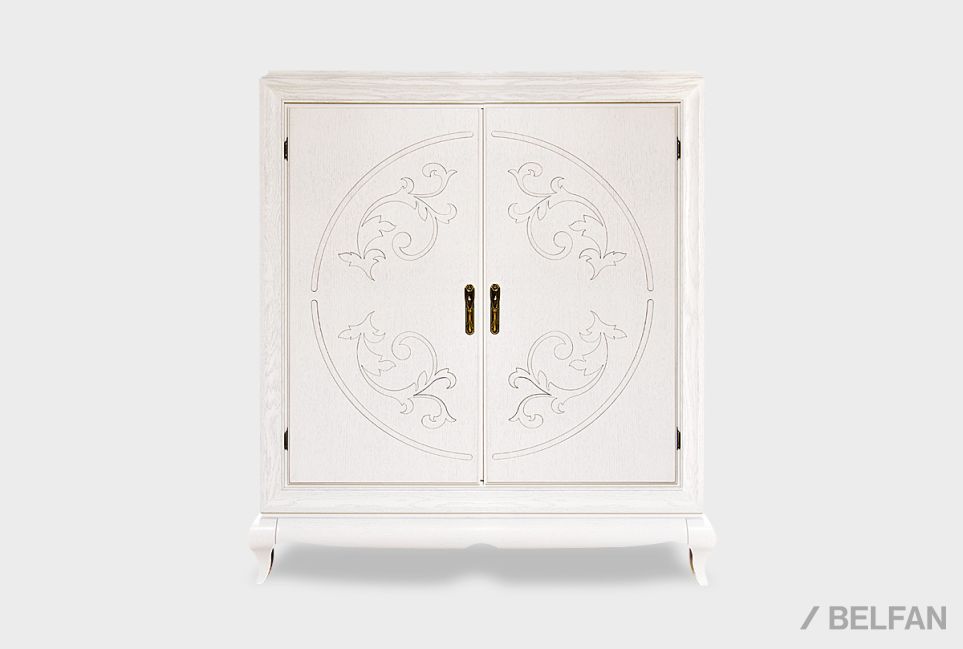 Тумба "Соната" высокая (декор) массив и шпон дуба 2