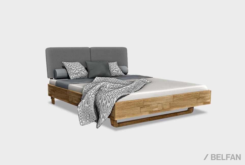 Кровать "Уоллстрит" (мягкое изголовье) массив дуба 1