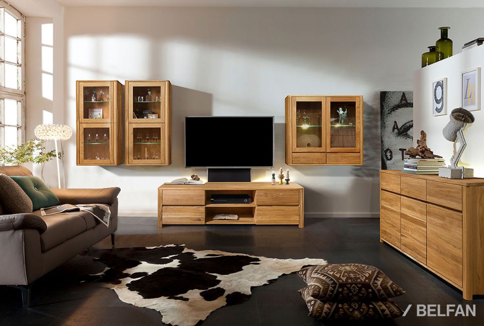 Шкаф навесной 1-но секц. вертикальный "Норд" (левый) массив дуба 6