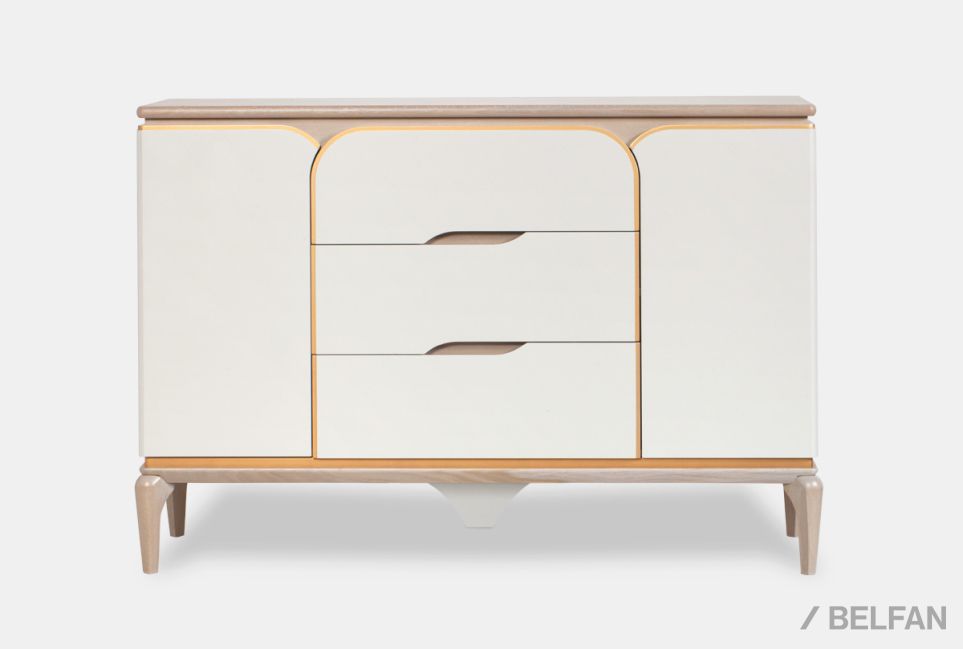 Тумба "Алекса" 3 (с ящиками) массив и шпон дуба, МДФ 2