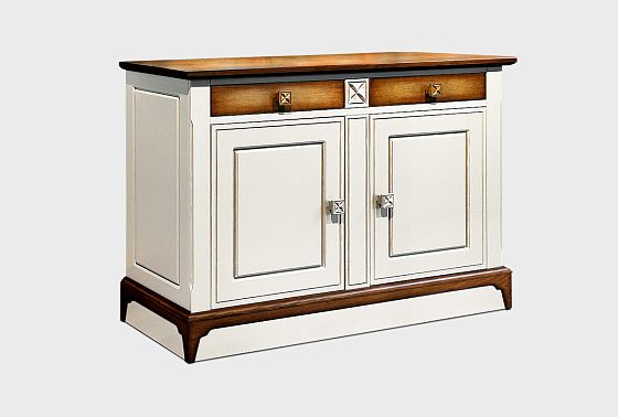 Тумба 2-х дверная (низ) "Бриансон" массив и шпон дуба, МДФ 4