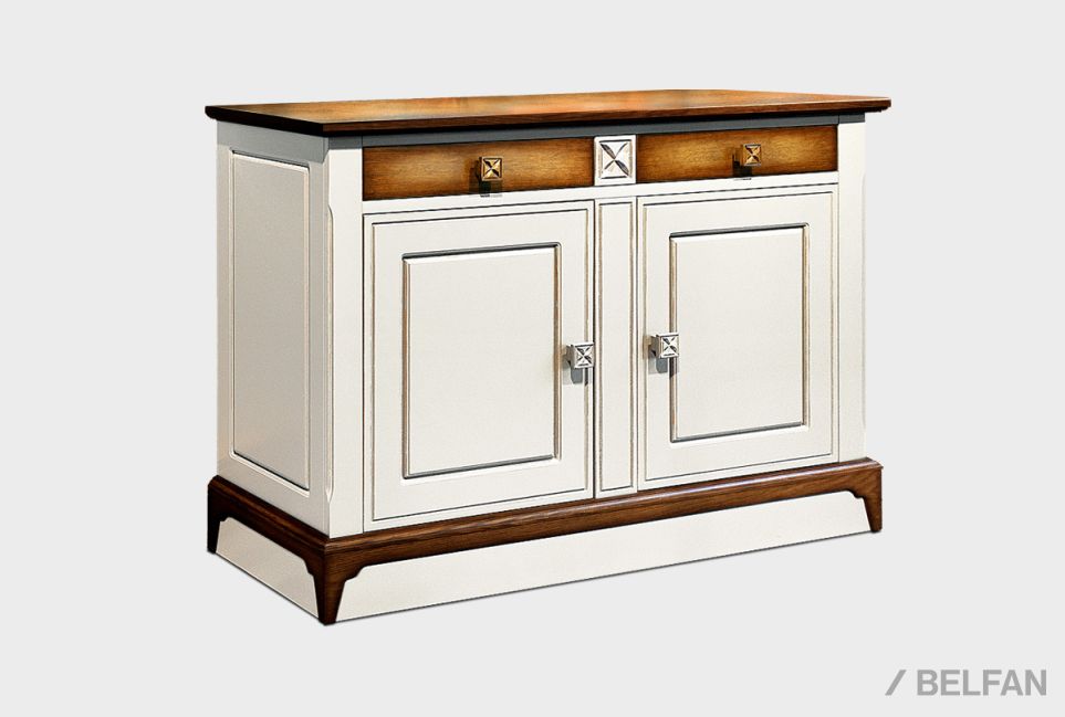 Тумба 2-х дверная (низ) "Бриансон" массив и шпон дуба, МДФ 1