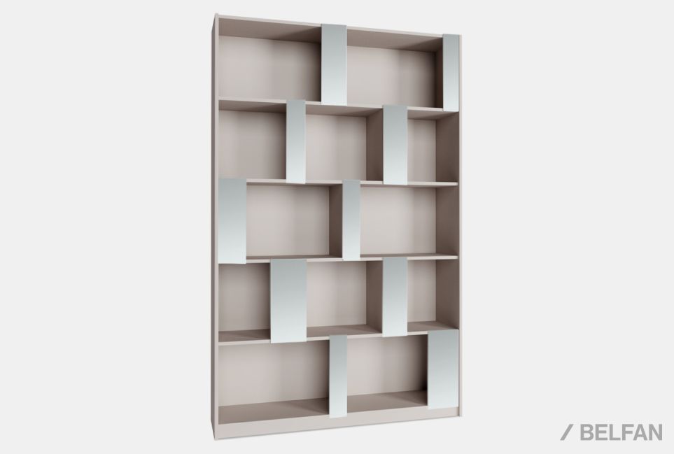 Стеллаж "Сакраменто" 150 (с зеркалами) МДФ, шпон дуба 1