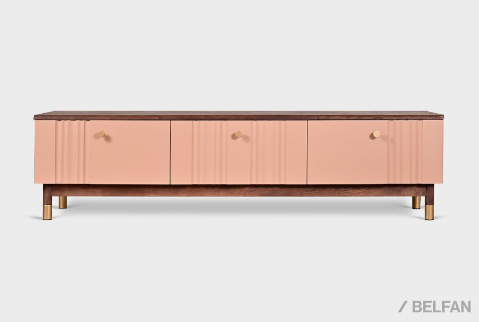 Тумба под ТВ "Меридиан" 180 массив дуба, МДФ 6