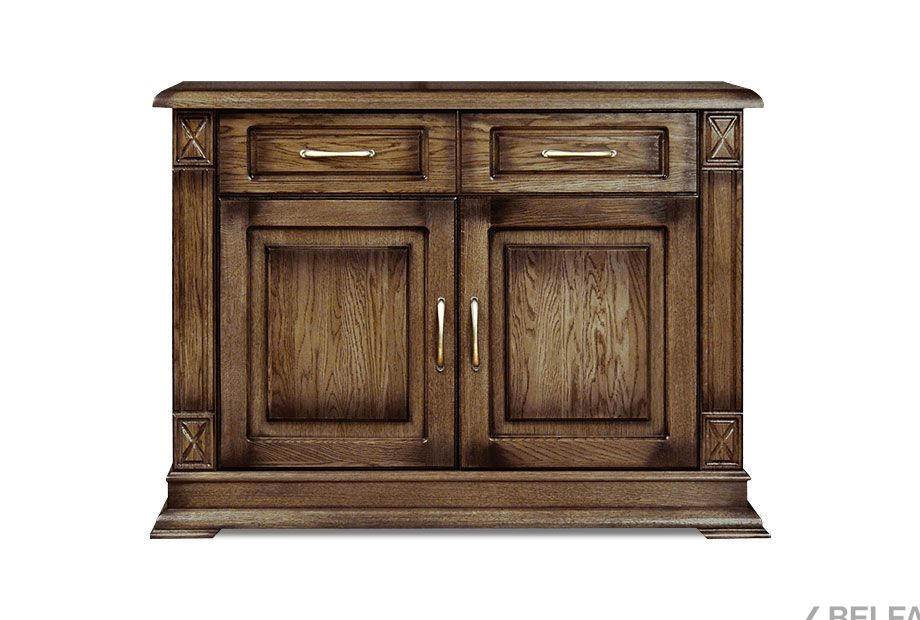 Тумба 2-х дверная "Верди Люкс 2" массив и шпон дуба 2