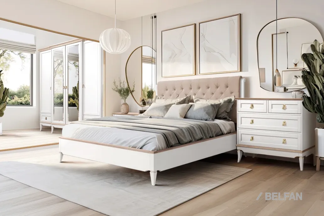 Спальня «Стюарт» #5 дуб белый, натуральный дуб