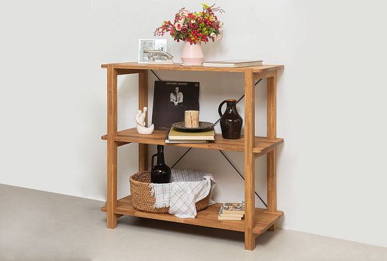 Стеллаж "Арт" 2 массив дуба 9