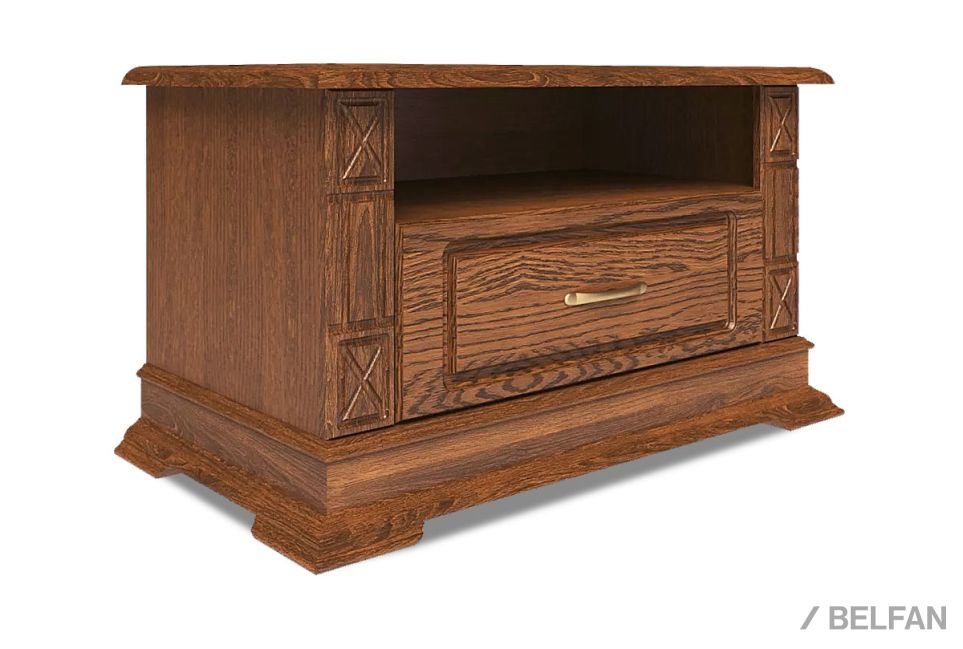 Тумба под ТВ "Верди Люкс ТВ1" массив и шпон дуба 1