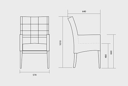 Стул "Берген" М с подлокотниками; *А-020.2475; бейц-масло; Nashville 02