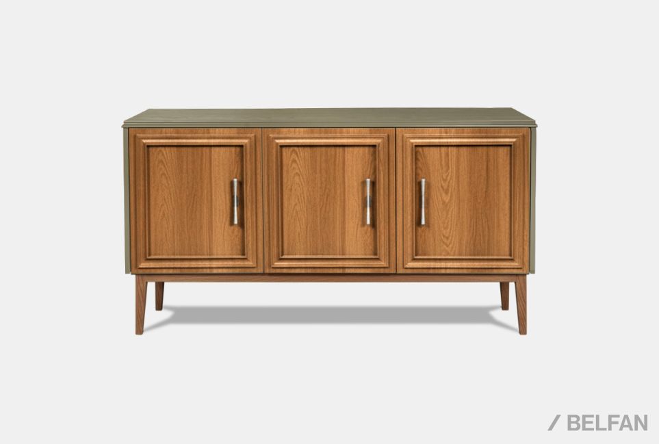 Тумба "Сакраменто" 3 массив и шпон дуба, МДФ 1