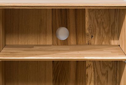 Тумба "Норман" 3 с нишей (правая); дуб натуральный, чёрный