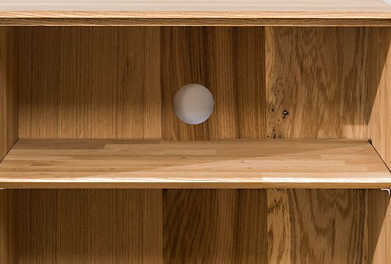 Тумба "Норман" 3 с нишей (правая) массив дуба, МДФ, металл 11