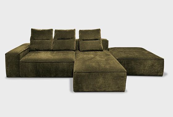 "Хьюго" диван с оттоманкой и пуфом  2