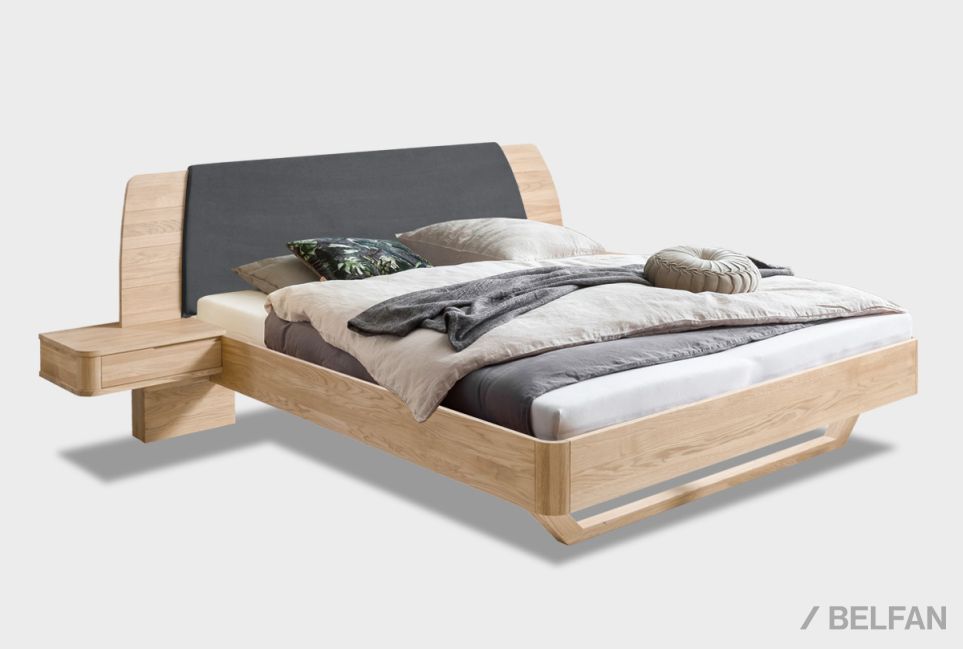 Кровать "Монблан" (с прикроватными тумбами) массив дуба 1
