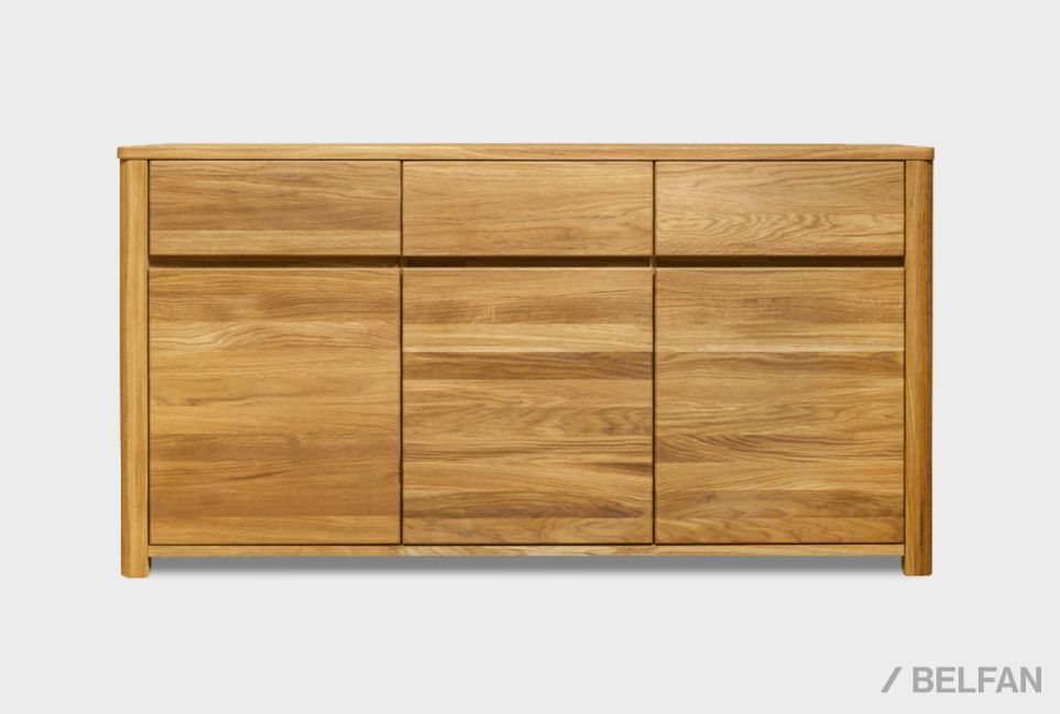 Тумба 3-х дверная "Норд" массив дуба 2