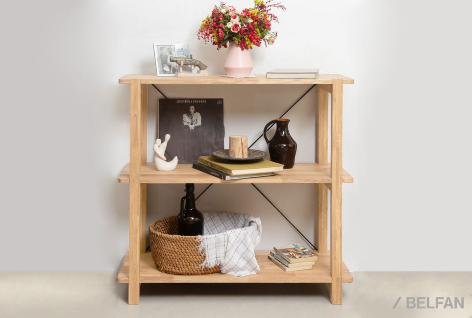 Стеллаж "Арт" 2 массив дуба 5