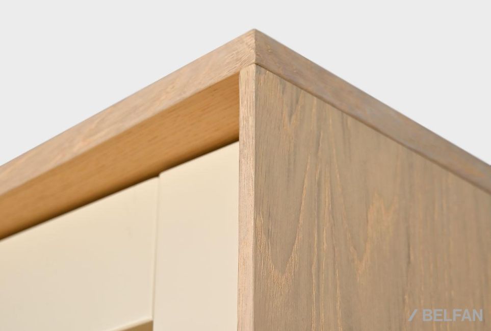 Витрина 1-но дверная «Авеню» (правая) шпон дуба, МДФ, металл 10