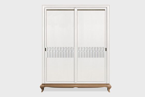 Шкаф-купе для одежды 2-х дв. "Армония" без зеркала массив и шпон дуба 3