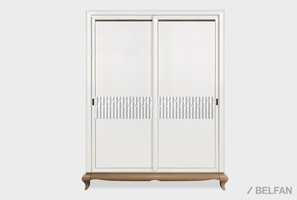 Шкаф-купе для одежды 2-х дв. "Армония" без зеркала массив и шпон дуба 1