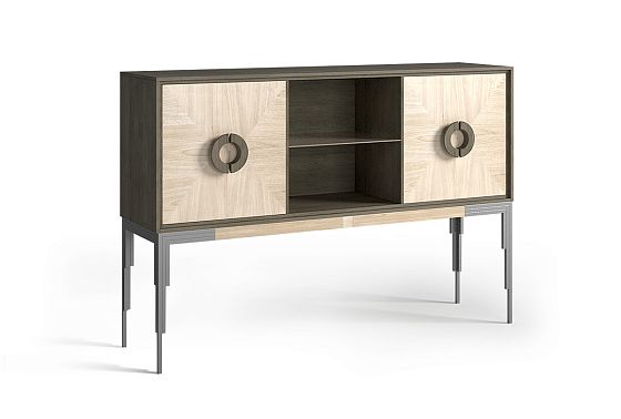 Тумба "Black" 3 (с нишей) массив дуба, металл 3