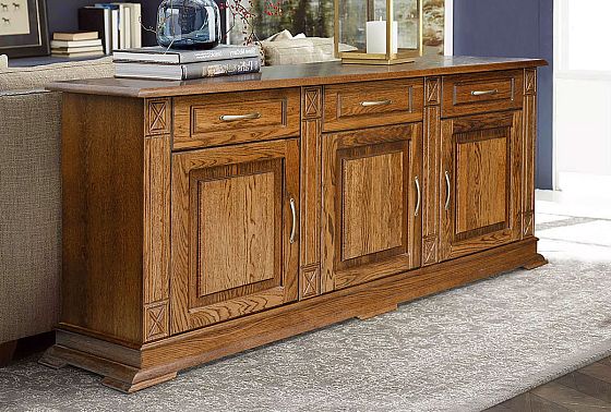 Тумба 3-х дверная "Верди Люкс 3" массив и шпон дуба 4