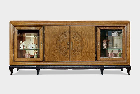 Тумба "Соната" (без декора) массив и шпон дуба 4