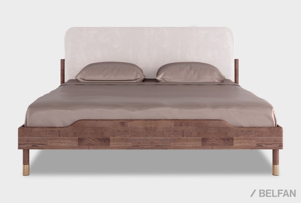 Кровать "Меридиан" (мягкое изголовье) массив дуба 3
