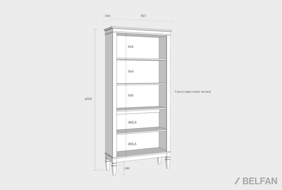 Стеллаж "Ольса-С" 200 массив сосны 4