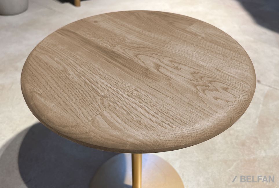 Стол журнальный "Меридиан" массив дуба, металл 2