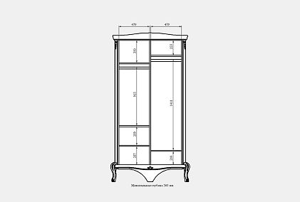 Шкаф для одежды "Флерон" 2-х дв.