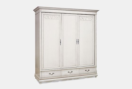 Шкаф для одежды "Тэфи" 3-х дв. без зеркала массив и шпон дуба 4