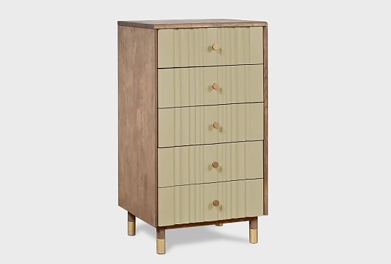 Комод "Меридиан" 5 (высокий) массив дуба, МДФ 7