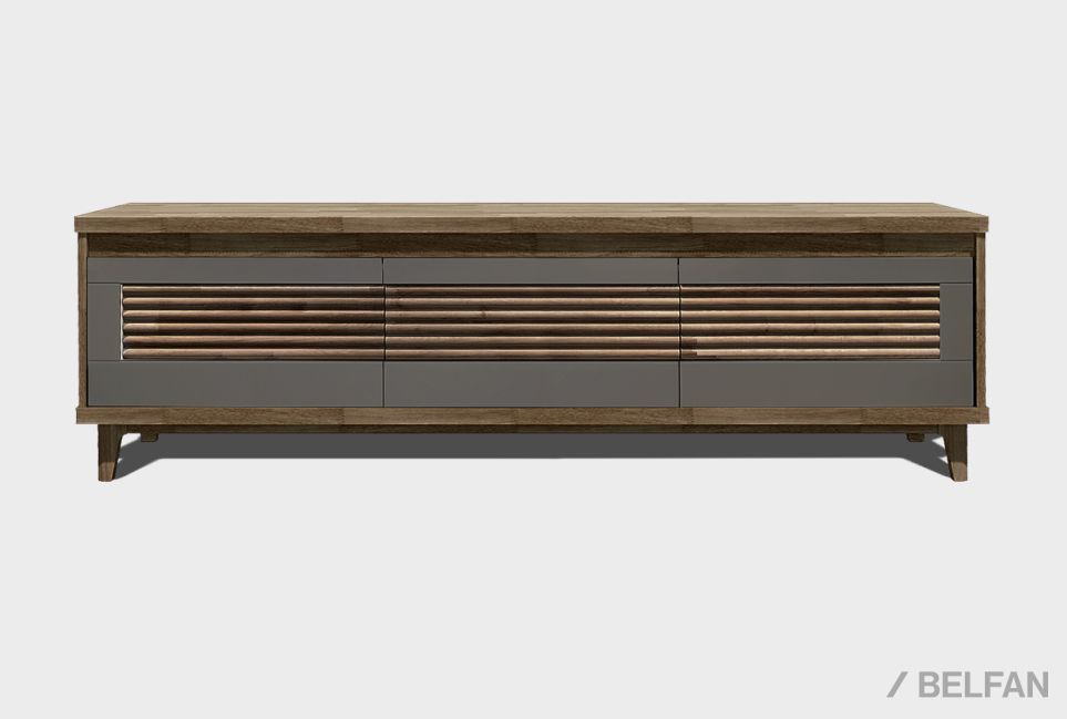 Тумба под ТВ "Уоллстрит" 170 массив дуба, МДФ 1