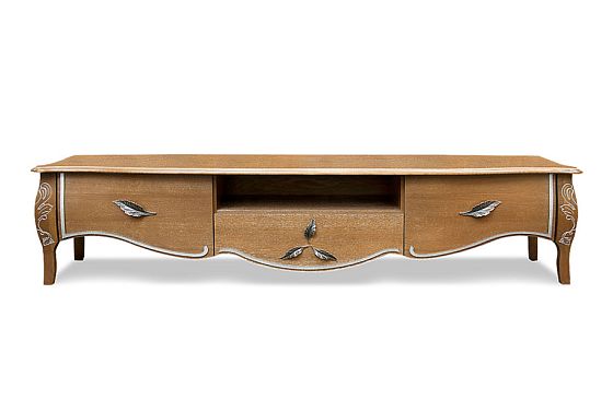 Тумба под ТВ "Трио" 05 массив и шпон дуба 4