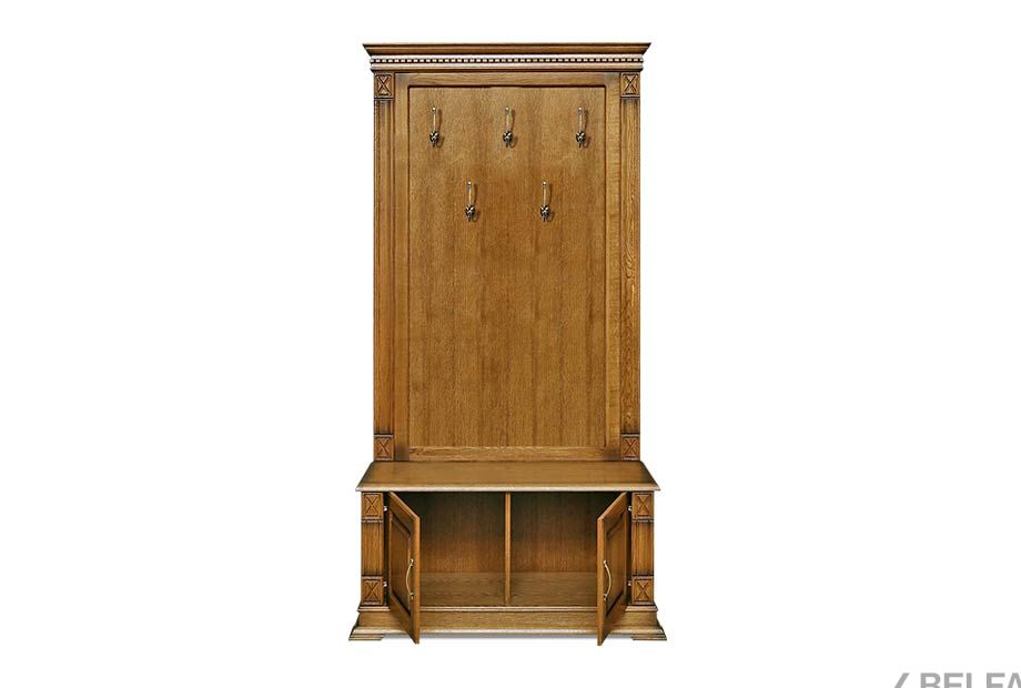 Тумба с вешалкой "Верди Люкс" 05 массив и шпон дуба 2