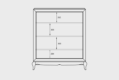 Тумба "Соната" высокая (декор); *ММ-284-07; коньяк с тёмной патиной+горький шоколад