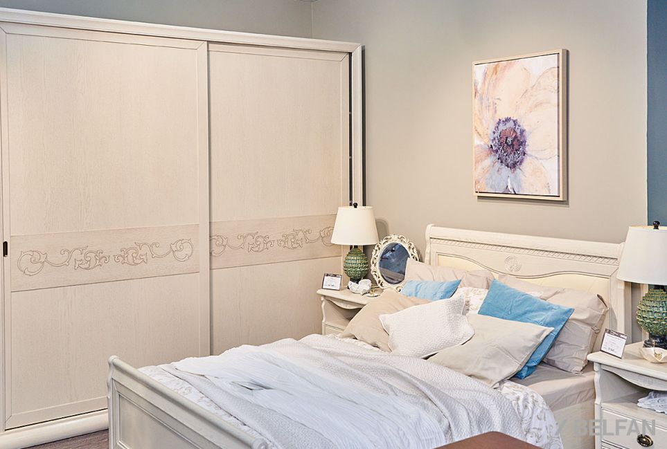 Шкаф-купе для одежды 2-х дв. "Соната" без зеркала (декор) массив и шпон дуба 3