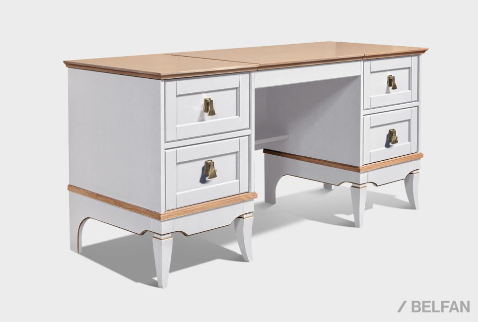 Стол туалетный "Стюарт" (2 тумбы) массив и шпон дуба 1