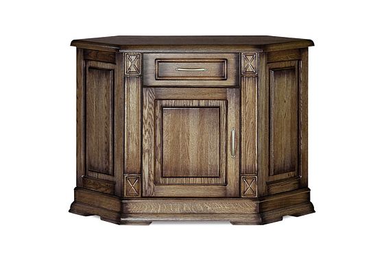 Тумба угловая "Верди Люкс 1у" массив и шпон дуба 2