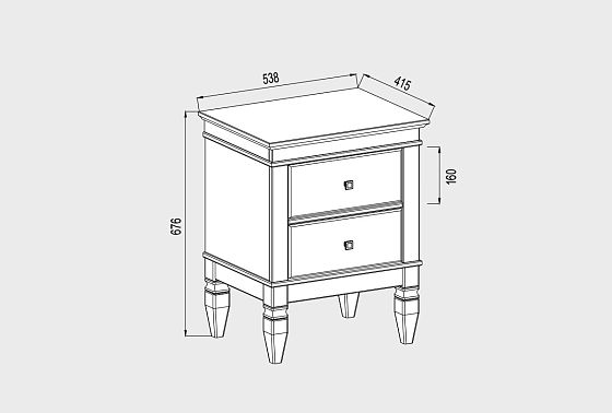 Тумба прикроватная "Ольса-С" 02 массив сосны 6
