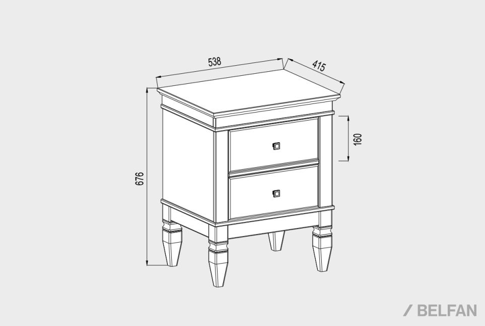 Тумба прикроватная "Ольса-С" 02 массив сосны 5