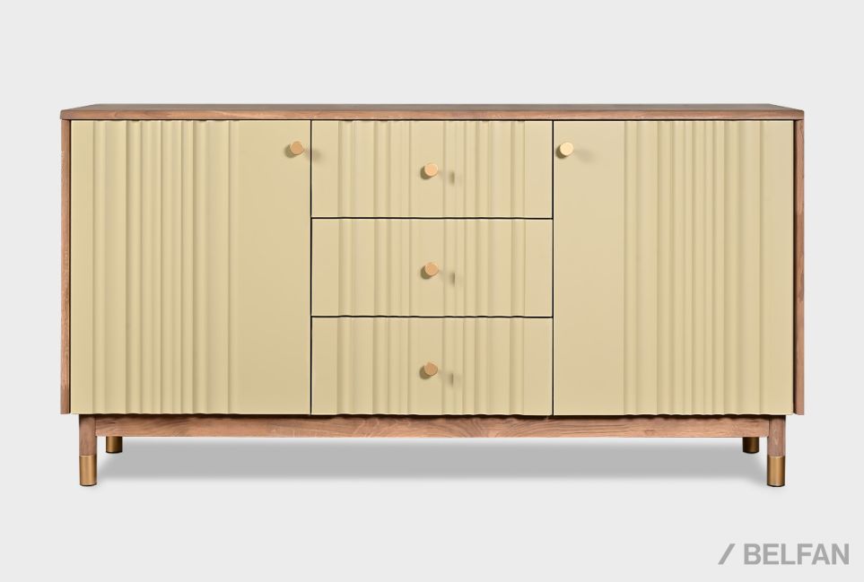 Тумба "Меридиан" 3 (с ящиками) массив дуба, МДФ 2